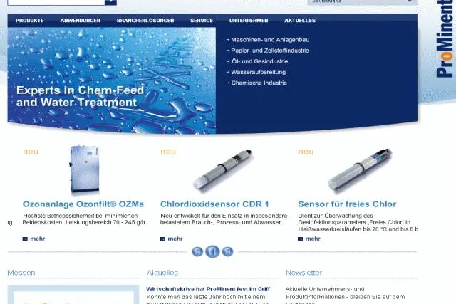 Bild: Xparo realisiert mit contentXXL den Internet Portal-Relaunch der Dosierpumpen- und Wasseraufbereitungsprofis