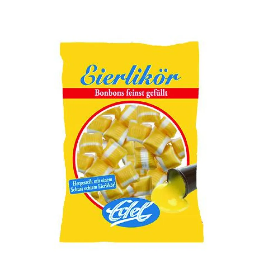 Der neue Eierlikör-Bonbon-Beutel von Eduard Edel
