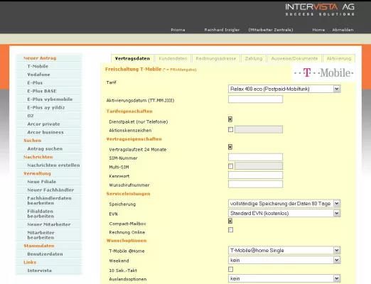 Bild: Vertragsfreischaltung online… einfach freischalten mit IV::WEBACTIVE 2.0