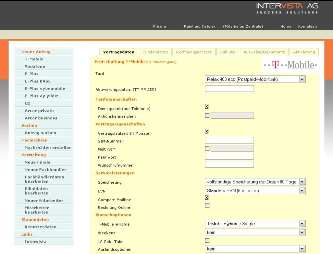 Bild: Vertragsfreischaltung online… einfach freischalten mit IV::WEBACTIVE 2.0
