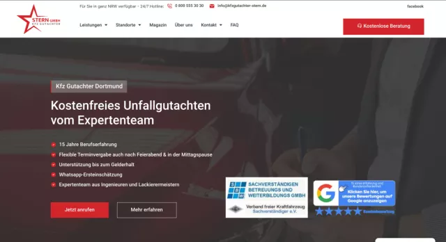 Bild: Kfz Gutachter Dortmund - Stern GmbH - Ingenieurbüro für Fahrzeugtechnik
