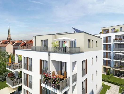 Platz für fast 140 neue Haushalte in Fürth: HERRNHÖFE startet mit 39 Eigentumswohnungen Bild: Platz für fast 140 neue Haushalte in Fürth: HERRNHÖFE startet mit 39 Eigentumswohnungen