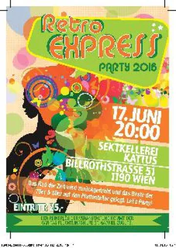 Das Rad der Zeit wird zurückgedreht: Retro Express Charity Party am 17. Juni 2016 Bild: Das Rad der Zeit wird zurückgedreht: Retro Express Charity Party am 17. Juni 2016