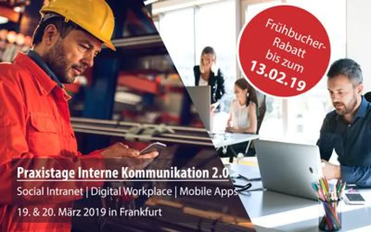 Bild: Praxistage Interne Kommunikation 2.0 – am 19. und 20. März 2019 in Frankfurt