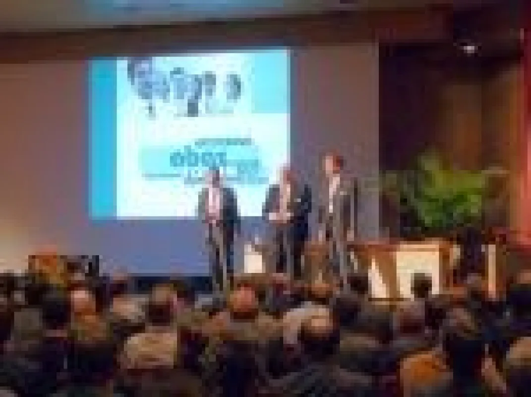 Werner Strub, CEO; Peter Forscht COO und Peter Walser CTO der ABAS Software AG bei der Eröffnung des abas-Kundenforum „Trends 2010“.
