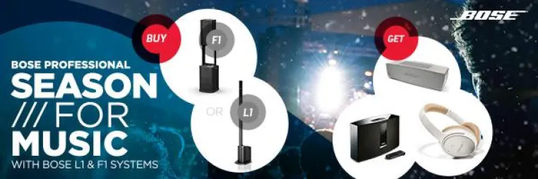 Bose L1 & F1 Gutschein Aktion Bild: Bose L1 & F1 Gutschein Aktion