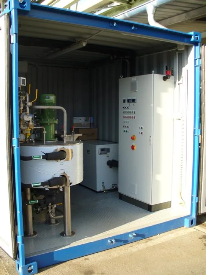 Mobile Dispergieranlage für Nanoeisenpartikel im 10-Fuß-Container