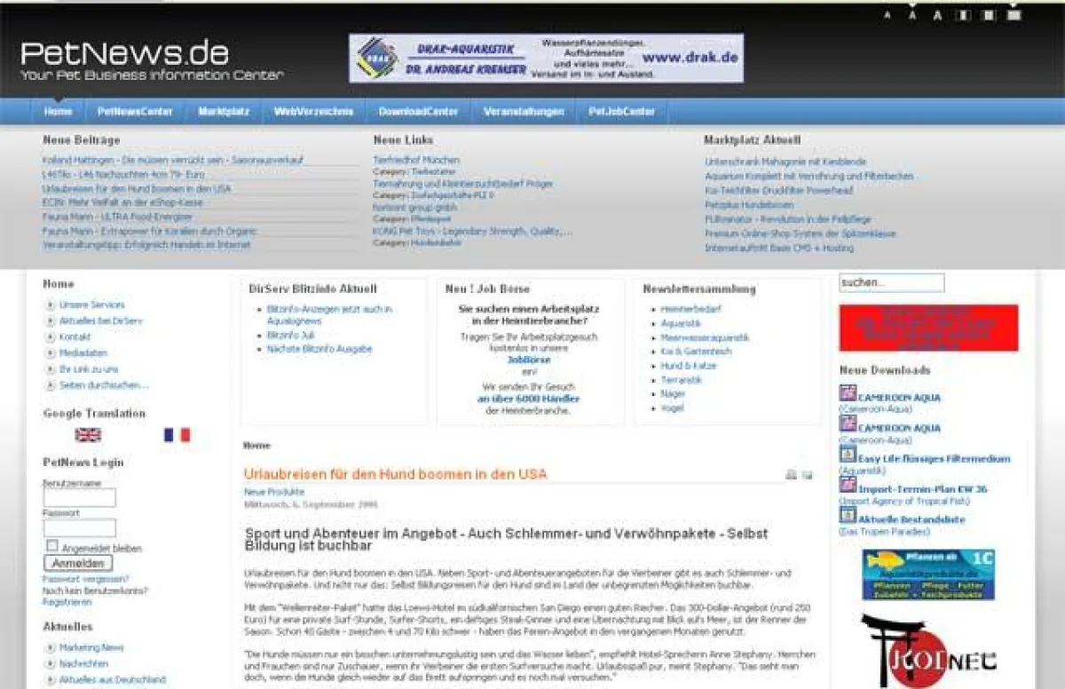 PetNews - Aktuelles aus der Heimtierbranche
