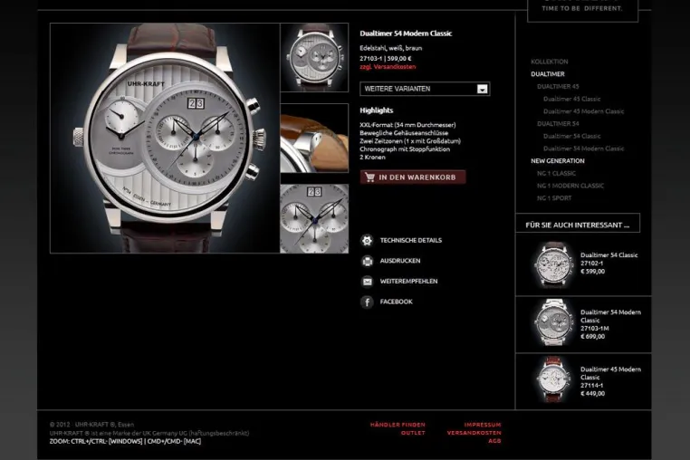 UHR-KRAFT launcht Website mit Shop Bild: UHR-KRAFT launcht Website mit Shop