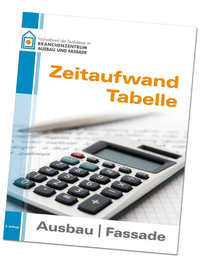 Die neue Zeitaufwand-Tabelle des Stuckateurverbandes