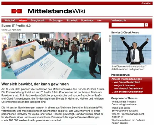 Bild: IT Profits 6.0: MittelstandsWiki prämiert IT-Lösungen für Unternehmen