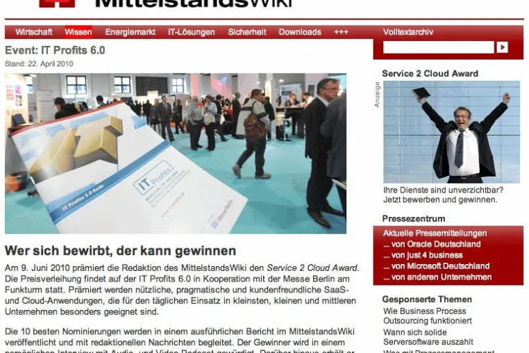 IT Profits 6.0: MittelstandsWiki prämiert IT-Lösungen für Unternehmen Bild: IT Profits 6.0: MittelstandsWiki prämiert IT-Lösungen für Unternehmen