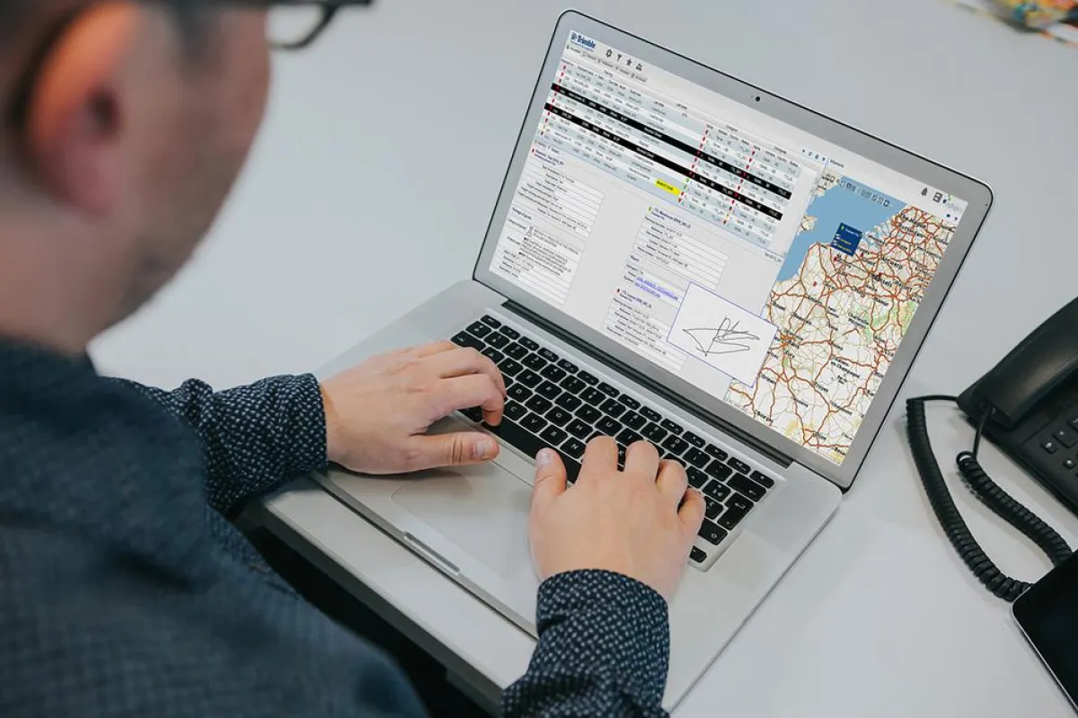 Trimble demonstriert auf der LogiMAT die Vorteile von eShipCo. (Foto: Trimble)