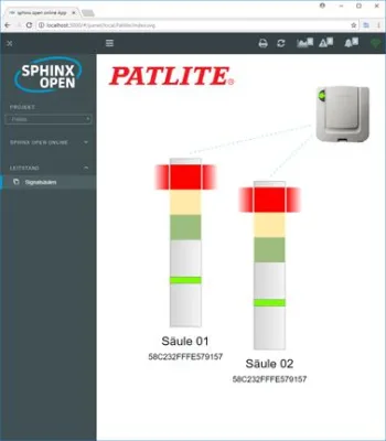 Bild: in-GmbH und PATLITE setzen Signale auf der HANNOVER MESSE: Einfache Überwachung in der Produktion