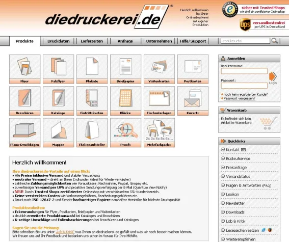 „diedruckerei.de“ mit Trusted Shops - Siegel ausgezeichnet Bild: „diedruckerei.de“ mit Trusted Shops - Siegel ausgezeichnet