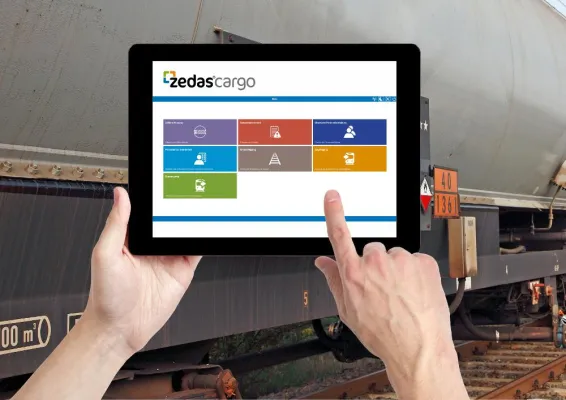 Bild: zedas®cargo macht die Bahnlogistik mobil