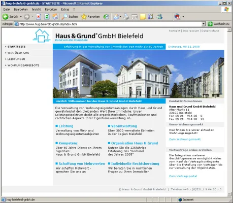 Bild: KOMTRIGON launcht Haus & Grund GmbH Bielefeld Webpräsenz mit Wohnungsmarkt
