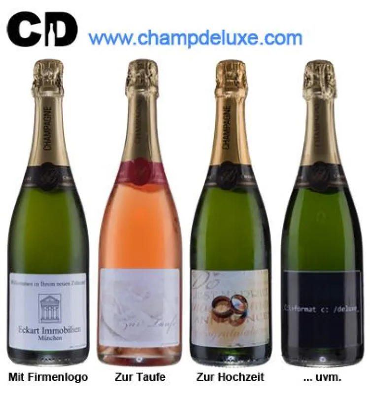 Champagner und Weine mit eigenem Etikett