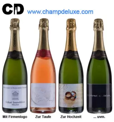Jetzt neu: ChampDeluxe – Champagner und Weine mit eigenem Etikett Bild: Jetzt neu: ChampDeluxe – Champagner und Weine mit eigenem Etikett