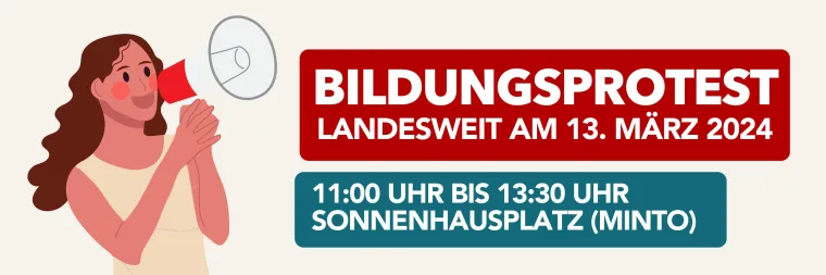 Bildungsprotest am 13. März in Mönchengladbach Bild: Bildungsprotest am 13. März in Mönchengladbach