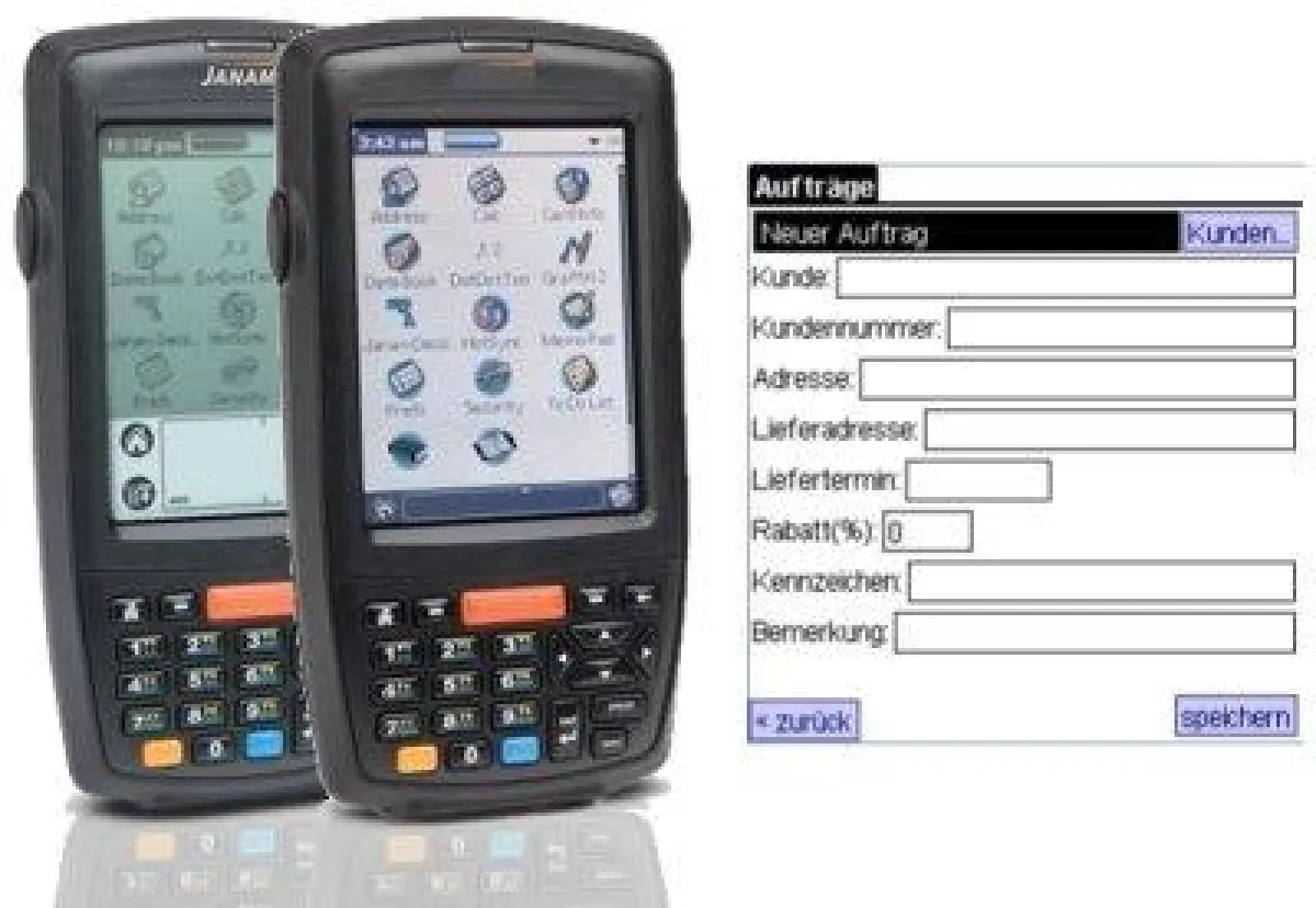 Barcode PDA mit „Mobiler Auftragserfassung“