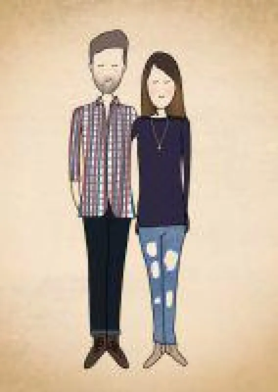 Dei Illustraten gestalten individuelle, romantische Portraits, als Wandbild oder für die Hochzeitseinladung