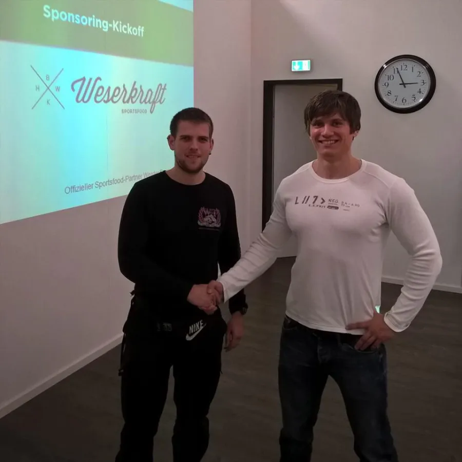 Dirk Oefele (li.) und André Volkmann (re.) von Weserkraft Sportsfood