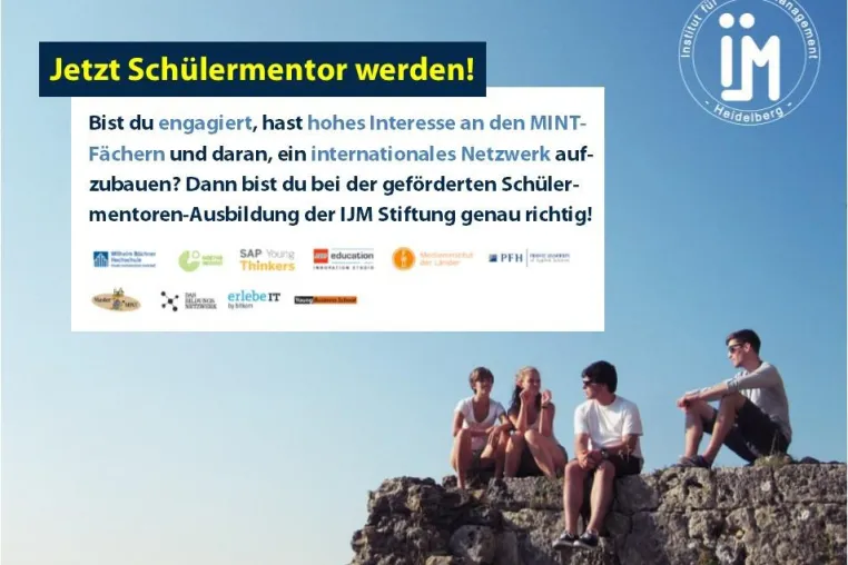 Bild: Jetzt Schülermentor werden – Die geförderte Ausbildung der IJM Stiftung für engagierte SchülerInnen