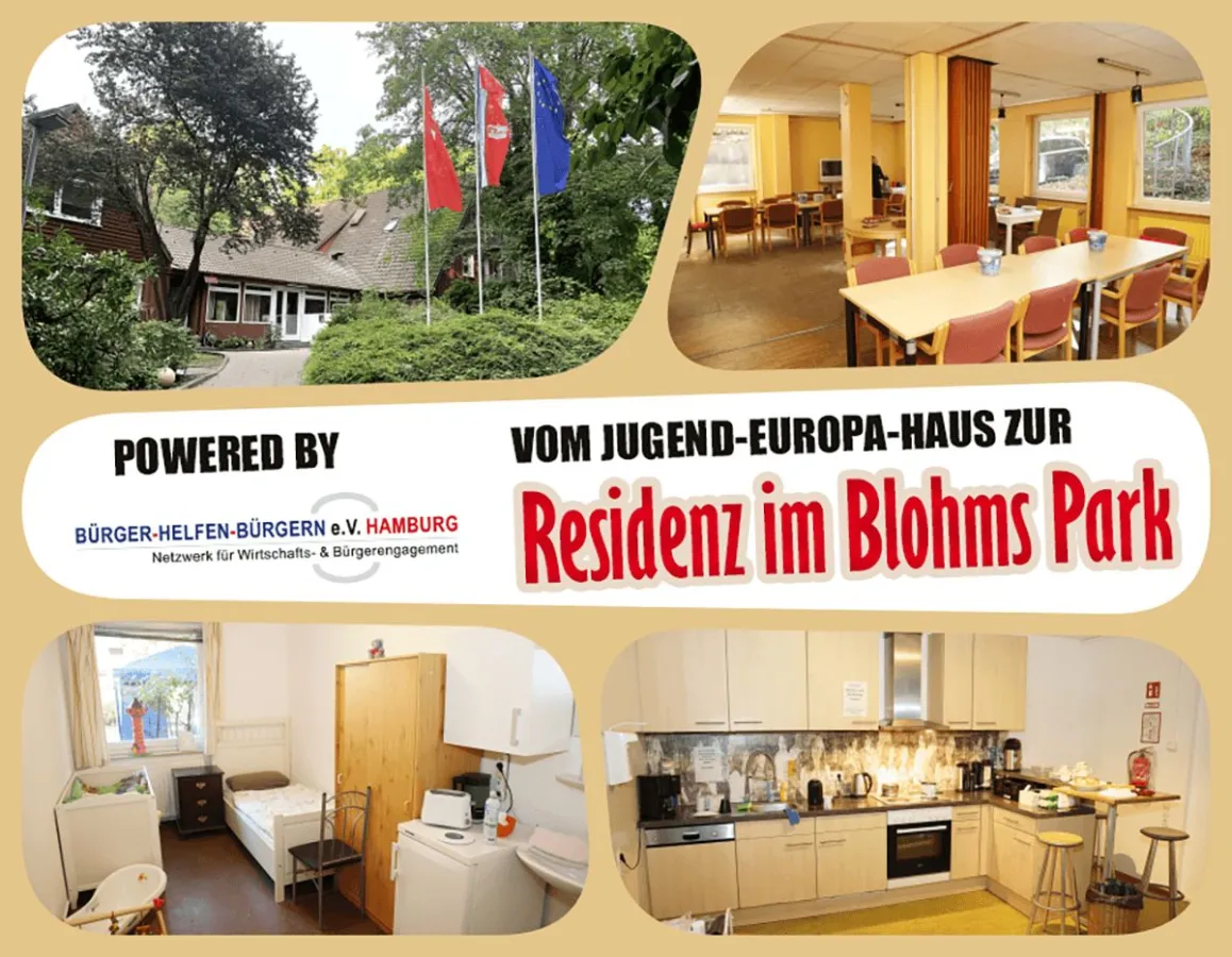 Vom Jugend-Europa-Haus zur Residenz im Blohms Park powered by Bürger helfen Bürgern e.V. Hamburg (© Bürger helfen Bürgern e.V. Hamburg)
