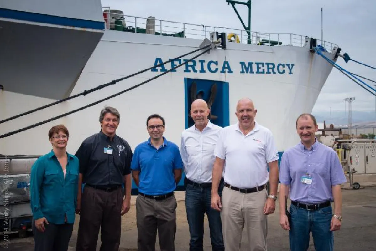 Team Mercy Ships und MAN Diesel & Turbo