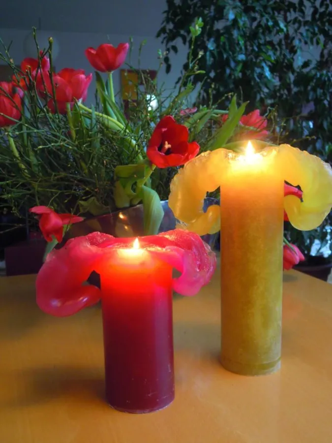 Bunte Frühling bei Maria BUytaert Kerzen