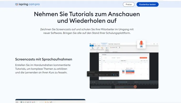 Bild: iSpring Solutions Inc. bringt CamPro 11 auf den Markt erstmals 