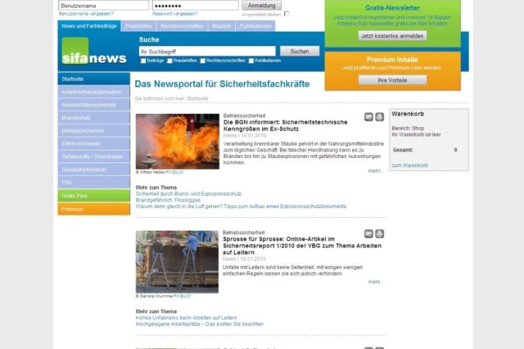 Bild: FORUM VERLAG HERKERT GMBH startet mit neuem Arbeitsschutz-Portal ins Jahr 2010