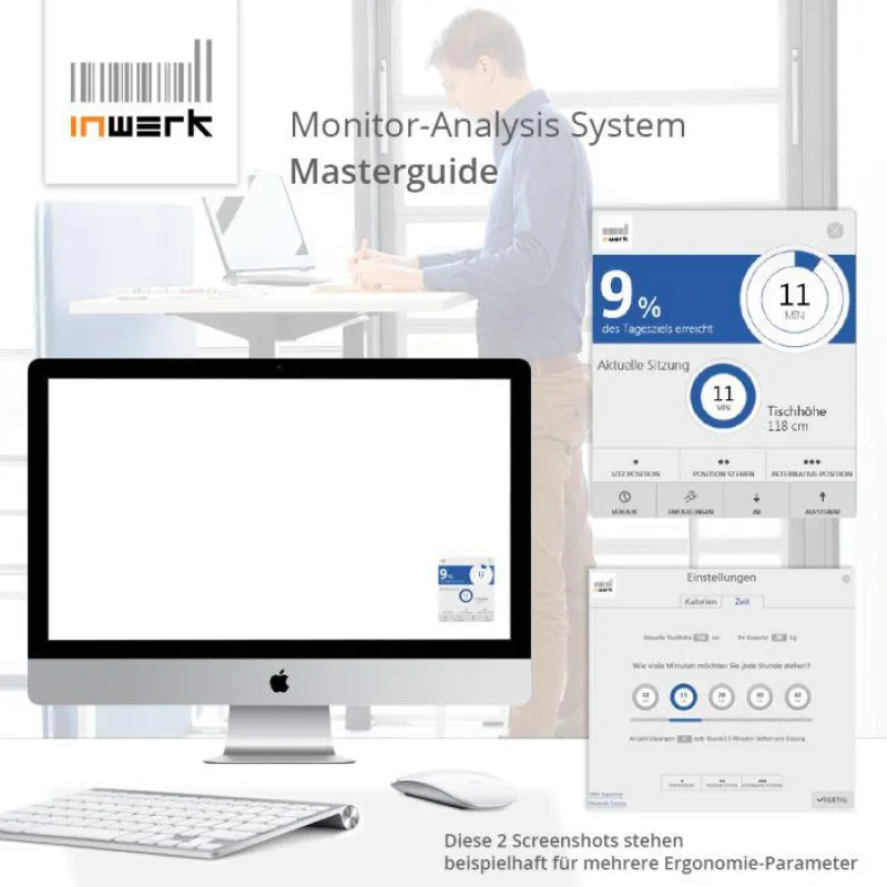 Die Software Masterguide erinnert per Einblendung an den gesunden, pünktlichen Haltungswechsel
