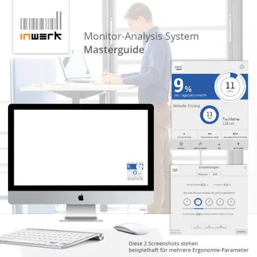 Bild: Sitzenbleiber brauchen Motivation: Die Software Masterguide komplettiert das Büromöbel Steh-Sitz-Tisch