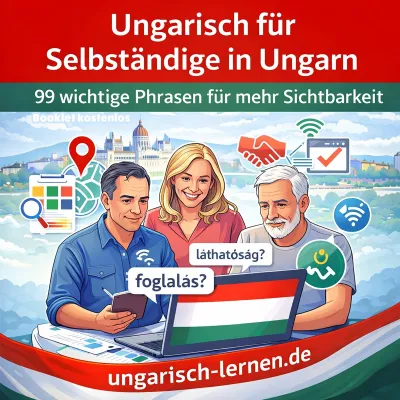 Ungarisch für Selbständige in Ungarn: Neue 99-Phrasen-Sammlung hilft deutschen Unternehmern sichtbar zu werden Bild: Ungarisch für Selbständige in Ungarn: Neue 99-Phrasen-Sammlung hilft deutschen Unternehmern sichtbar zu werden