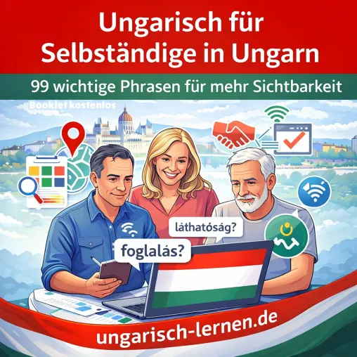 Ungarisch für Selbständige in Ungarn: Neue 99-Phrasen-Sammlung hilft deutschen Unternehmern sichtbar zu werden Bild: Ungarisch für Selbständige in Ungarn: Neue 99-Phrasen-Sammlung hilft deutschen Unternehmern sichtbar zu werden