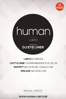 Bild: Human - LGBTQ // Neue Partyreihe für gays and friends in Wiesbaden
