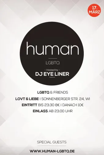 Bild: Human - LGBTQ // Neue Partyreihe für gays and friends in Wiesbaden