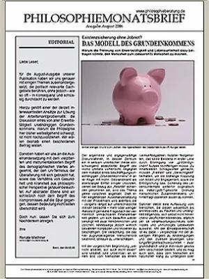 Bild: Kostenloser Monatsbrief für Philosophie - Ausgabe August jetzt erhältlich