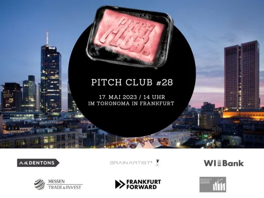 Bild: Pitch Club #28 am 17. Mai 2023 ab 14 Uhr im “Tokonoma” (Kaiserstraße 39, 60329 Frankfurt am Main)