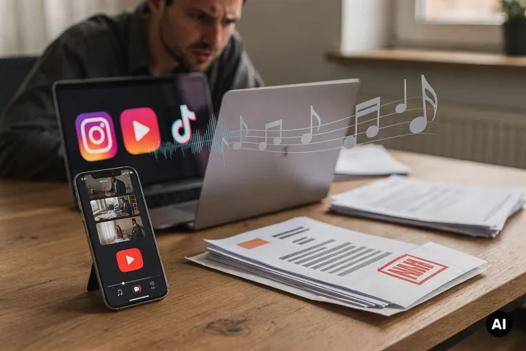 Bild: Musik aus der App, Abmahnung im Briefkasten: Abmahnexperte.de warnt vor Risiken bei Reels, TikTok & YouTube
