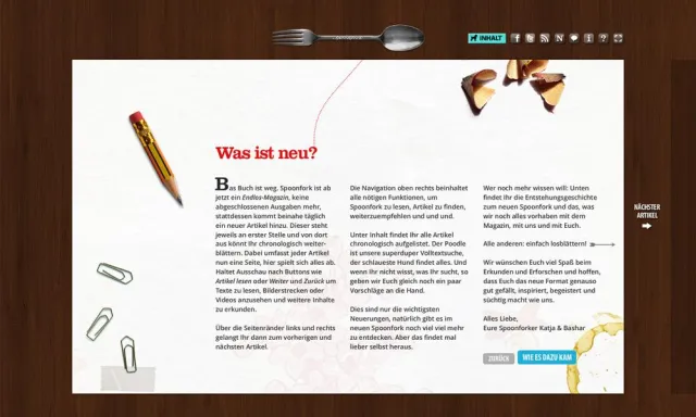 Bild: Nach dem Relaunch: Das Spoonfork Online Magazin ist wieder da