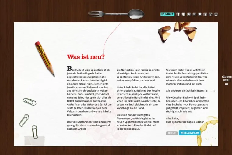 Bild: Nach dem Relaunch: Das Spoonfork Online Magazin ist wieder da