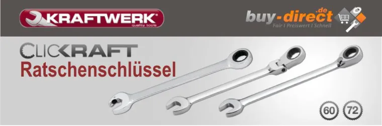 buy-direct erweitert Sortiment um neue Kraftwerk Clickraft Ratschenschlüssel Bild: buy-direct erweitert Sortiment um neue Kraftwerk Clickraft Ratschenschlüssel