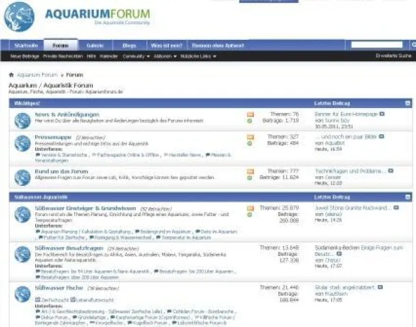 Bild: Eintauchen in die Welt der Aquarien auf aquariumforum.de