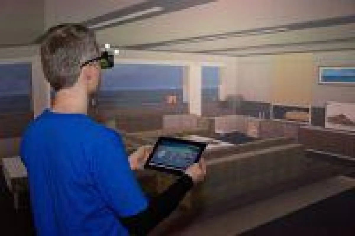 VR-Installation DAVE: In immersiven VR-Welten lassen sich Bauvorhaben begutachten und Änderungen interaktiv vornehmen.