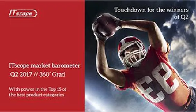 Bild: ITscope Marktbarometer Q2/2017: Apple bleibt Lieblingsmarke der ITK-Fachhändler