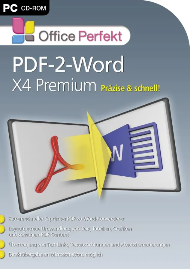 PDF-2-Word X4 Premium wandelt jedes PDF 1:1 ins Word-Format um.