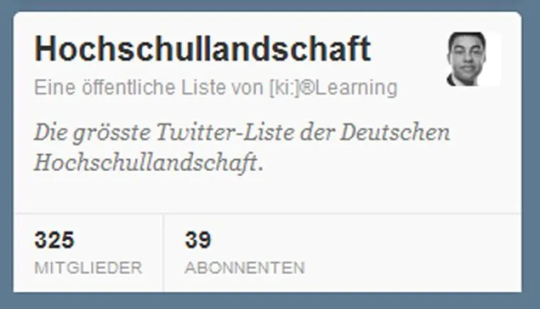 Bild: Deutsche Hochschullandschaft auf Twitter
